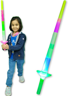 Uneeke Shape Glowing light sword Flashing Saber Toy star wars Maces & Swords kids talwar Maces & Swords(Multicolor)