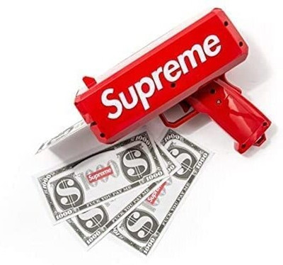 Pepstter Rain Money Gun Paper Playing Spary Prop Money Toy(Red)