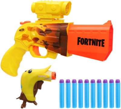 Nerf Fortnite 2-Blaster Peely Pack Includes SR-Ripe Blaster with 4-Dart Hammer Action Guns & Darts(Multicolor)