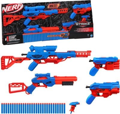 Nerf Alpha Strike Ultimate Mission Pack, 5 Blasters and 30 Official Elite Darts, For Kids, Teens, Adults Guns & Darts(Multicolor)