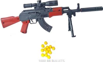 HALO NATION MINI AK47 AIRSOFT GUN AIRSOFT RIFLE GUN 41CM AK 47 BB BULLET GUN 1000 BB BULLETS Guns & Darts