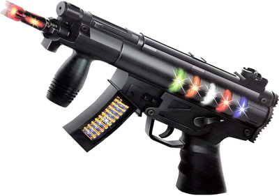 Aseenaa Toodler Age 4-5-6-7-8 Years with Music, Lights & Vibration LED Flashing Toy Gun Guns & Darts(Black)
