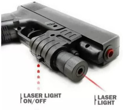 Trakyworld Air Pistol Toy Gun PUBG Mouser Pistol Gun with Laser Light for Kids and Boys Darts & Plastic Bullets(Black)