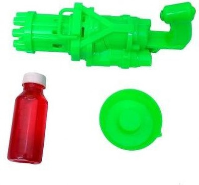 WOOGE 8 Hole-Automatic Gatling Bubble Machine Gun for Kids Toys Liquid Included Water Gun(Multicolor)