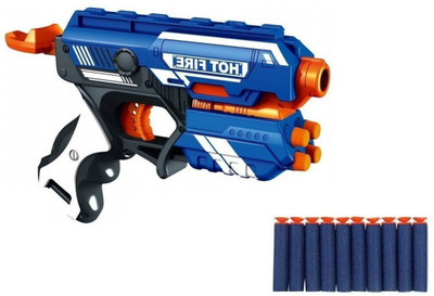 Just97 Blaze Storm Manual Soft Bullet Gun (Blue) Guns & Darts(Blue)