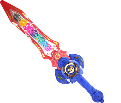 Toy DEKHO Transparent Concept Gear Sword Toy with 3D Colorful Dazzling Light for Kids 3+ Maces & Swords(Red, Blue)