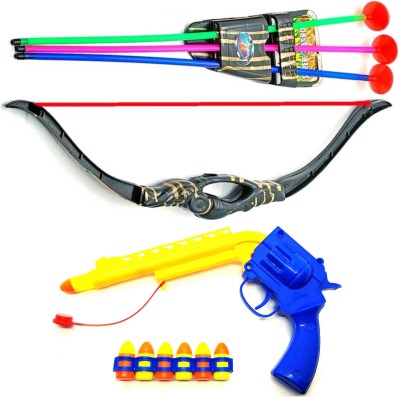 Dynamic Retail Global Gun Toys for Boys With Bullets, Archery Bow & Arrows, Blaster Guns Darts ZS1835 Guns & Darts(Multicolor)