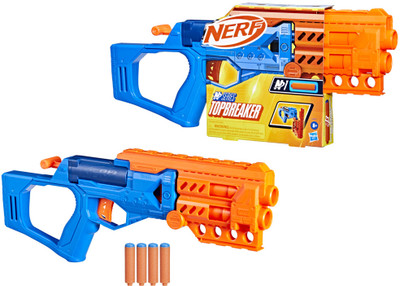 Nerf N Series Topbreaker Dart Blaster, 4 Official N Series N1 Darts Guns & Darts(Multicolor)