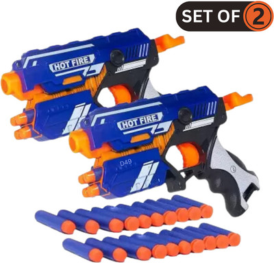 Just97 Combo Blaze Storm Foam Blaster Toy Gun for Kids Best Guns, (Set of 2) DG44 Guns & Darts(Blue)