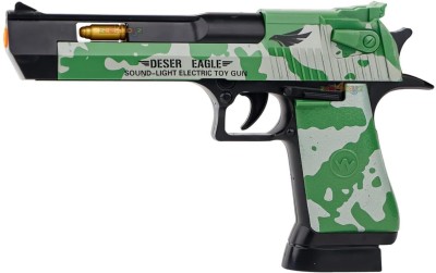 GEX Army Style Light and Sound Projection Desert Eagle Pistol Toy Gun for Kids Diwali Gun(Green)