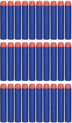 bhauvik Hot Fire Gun Bullet Soft Foam Dart for Nerf Gun Refill Pack 30 Pcs Darts & Plastic Bullets(Blue)