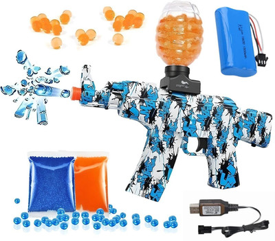 MM toys Electric Gel Blaster Gun Automatic | Machine Gun With Water Bullet| Rechargable- Armor Sets(Multicolor)