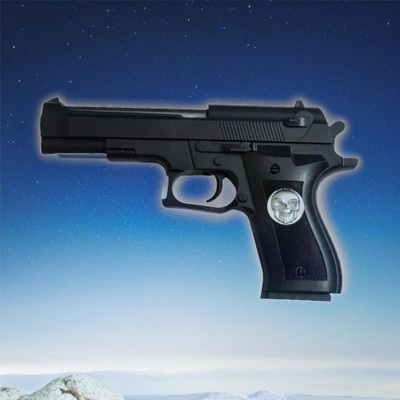 Rajni New Real toy pung big pistol air mouser gun with 240 bullets Guns & Darts(Black)