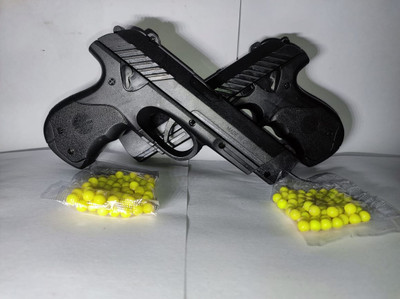 CUBEx Air Toy Mouser Gun with Extra Bullets - Black Color for Kids' Shooting Practice Guns & Darts(Black)