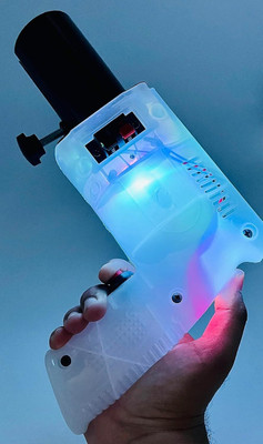 WALNIC Cold Pyro Party Gun with RGB Lights Use for Weddings,Party Functions Diwali Gun(White)