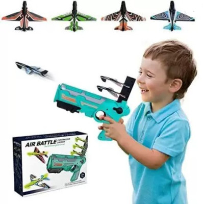 TinyTales Air Battle Gun Outdoor Game for Children, (Orange) 54 Guns & Darts(Blue)