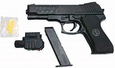 JOUJOU Soft Water Bullets Toys Gun Plastic Safe Gun Weapon Pistol Gunshot Outdoor Game Guns & Darts(Black)