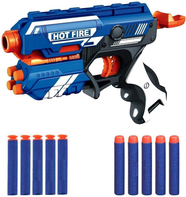 Ample Wings Hot Fire Soft Bullet Gun Toy 10 Safe Soft Bullets Guns & Darts(Blue)
