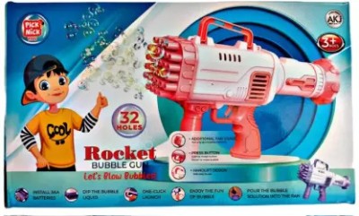 RIGHT SEARCH Rocket Bubble Gun Toy-25 Water Gun(Pink, Blue)