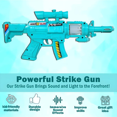 Zenex store Baby Musical Strike Toy Gun with Laser Light, Sound and LED Lights for Kids Guns & Darts(Multicolor)