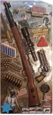 RSA enterprises PUBG KAR 98 Sniper Refile with Pistol 2 in 1 toy Gun Guns & Darts(Multicolor)