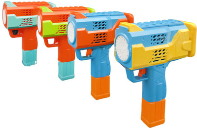 RRCollection Unlimited Bubble Machine Rechargeable Toy Gun With Two Refill Bottles Water Gun(Multicolor)