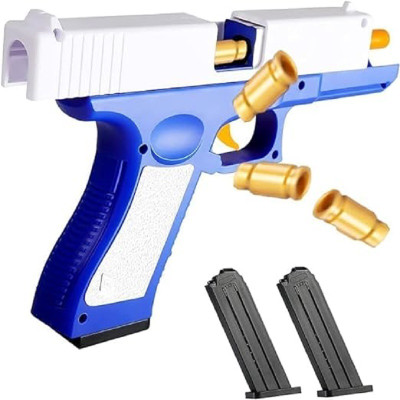 asian Shell Ejecting G-Lock Gun With Bullets-New Guns & Darts(Multicolor)
