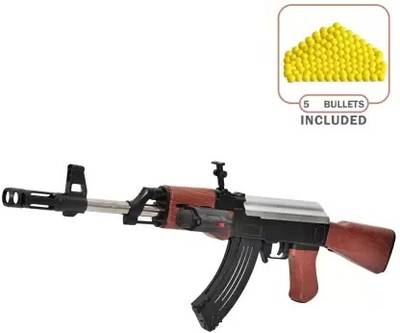White Devil AK47 Gun Real Scale AK 47 Bullet Blaster Mode Sniper Gun Toy - with Laser Traget Guns & Darts