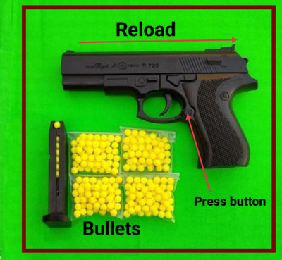SHIVRAJ Mini action toys gun (mouser gun) for both boys and girls with extra bullets Guns & Darts(Black)