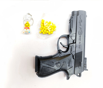 SHIVRAJ P-748 high firing range fighter toy mouser gun with 60 bullets Guns & Darts(Black)