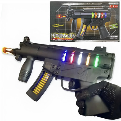 Aseenaa Musical Colorful Toy Gun for Toddlers with Sound, Light and Shooting Vibration Guns & Darts(Black)