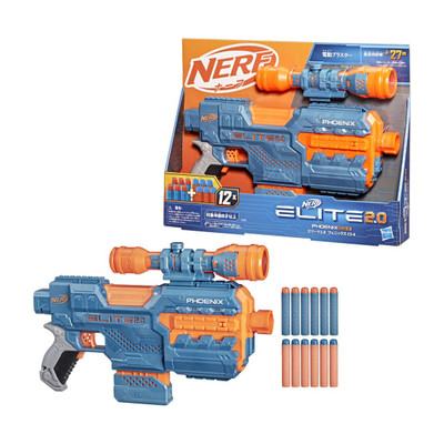 Nerf Elite 2.0 Phoenix CS-6 Motorized Blaster,6-Dart Clip,Scope,Incl. 12 Darts,for 8+ Guns & Darts(Multicolor)