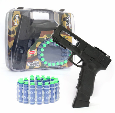 333MART Automatic 30 Rapid Fire Dart Gun, 30 Soft Foam Bullets with Carrying Briefcase Guns & Darts(Black)