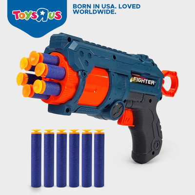 Toys R Us Universe of Imagination Manual Soft Bullet Gun Easy to Play , Long Shooting Range With Super Cool Shape Guns & Darts(Multicolor)