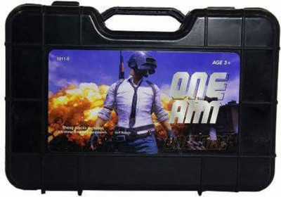 Ananya Toys PUBG Shooting Pistol Toy Gun With Suitcase, Bullets for Kids Guns & Darts Guns & Darts(Multicolor)