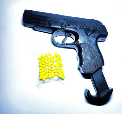 N K Hol Shop Now for Air Plastic Mouser Guns for Kids-Get 1 Mini Pistols and Extra Darts Guns & Darts(Black)