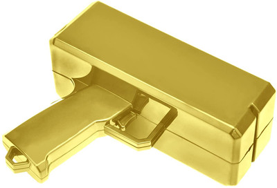 KinderTales Super Money Gun Cash Cannon for Wedding, Parties and Fun Toy Accessory Money Gun(Gold)