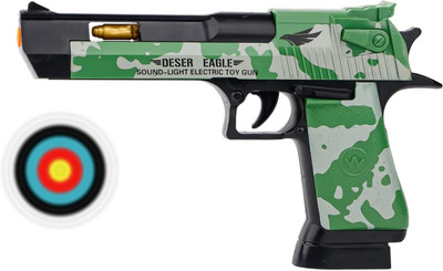 HappyBive Army Style Light and Sound Projection Desert Eagle Pistol Toy Gun for Kids |K03 Guns & Darts(Multicolor)