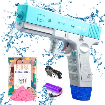 FIDDLERZ Electric Water Gun for Kids High Pressure Holi Pichkari Automatic Holi Gun Toy Water Gun(Blue)