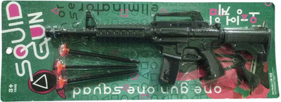 4S INTERNATIONAL Squid Game Toy Gun Set with Suction Darts | Kids Plastic Rifle Gun Toy for Boys Guns & Darts(Black)