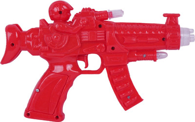 asian Musical Gun Toy for Kids – Sound & Light Action Shooting Fun Toy (Red Armor Sets(Red)