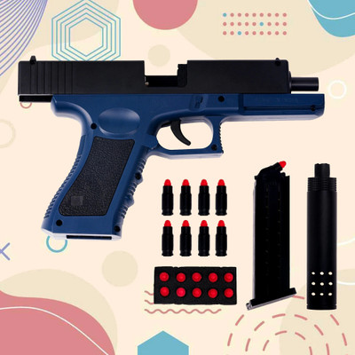 GEX Kids Soft Bullet Toy Gun Guns & Darts(Blue, Black)