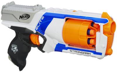 Nerf Elite Strongarm Toy Blaster with Rotating Barrel,Slam Fire, Incl. 20 Darts, Guns & Darts