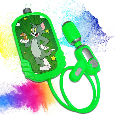 Planet of Toys Tom and Jerry Holi Pichkari High-Pressure Water Gun with Tank for Kids, Powerful Water Gun(Green)