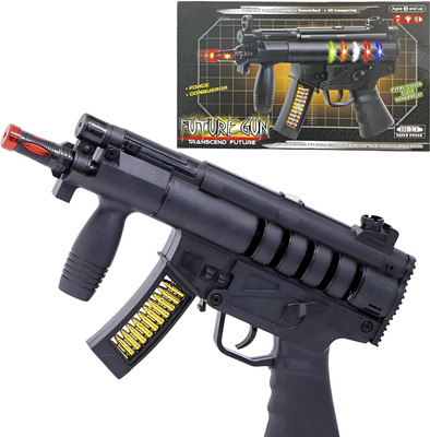Aseenaa Musical Colorful Toy Gun for Kids with Sound, Light and Vibration-3D Light Toys Guns & Darts(Black)