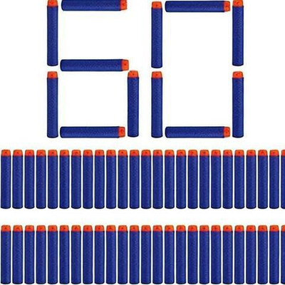bhauvik Hot Fire Gun Bullet Soft Foam Dart for Nerf Gun Refill (Pack 60 Pcs) Guns & Darts(Blue)