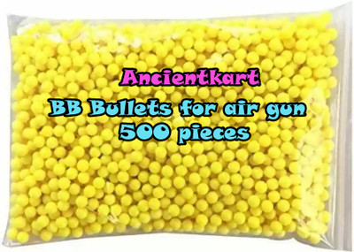 AncientKart New Improved BB Bullets 6mm Plastic set of 500 Darts & Plastic Bullets(Yellow)