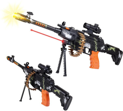 Bambono Musical Army Style Toy Machine Gun for Kids (Multicolor) Guns & Darts(Multicolor)