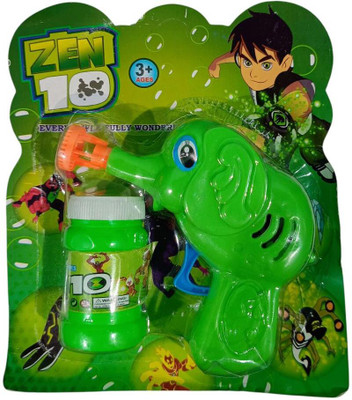 4S INTERNATIONAL Elephant Bubble Gun Toy for Kids | Automatic Bubble Maker with Soap Solution Water Gun(Green)