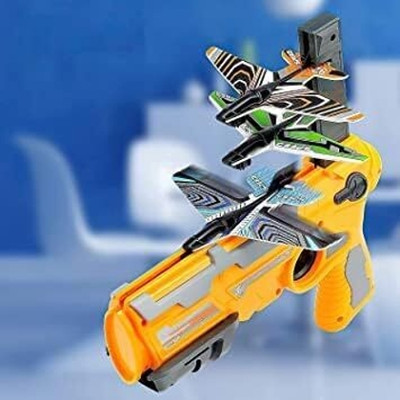 SavanShree Airplane Launcher Gun Toy with Foam Glider Planes, Air Battle Gun Toys Guns & Darts(Multicolor)